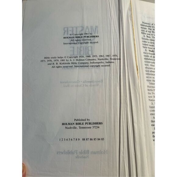 Holman Master Study Bible KJV & User Guide 1981 - Picture 14 of 16